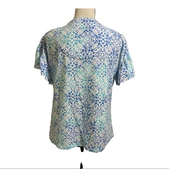 Lauren Ralph Lauren black label v neck top size small pattern. Baumwolle cotton - Picture 7 of 12